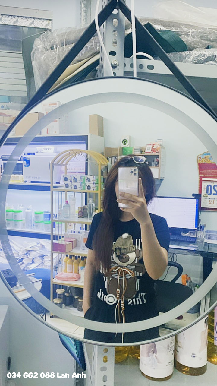 Gương Treo Tường Dây Da Có Led Cảm Ứng Gương Treo Tường Dây Da Có Led Cảm Ứng