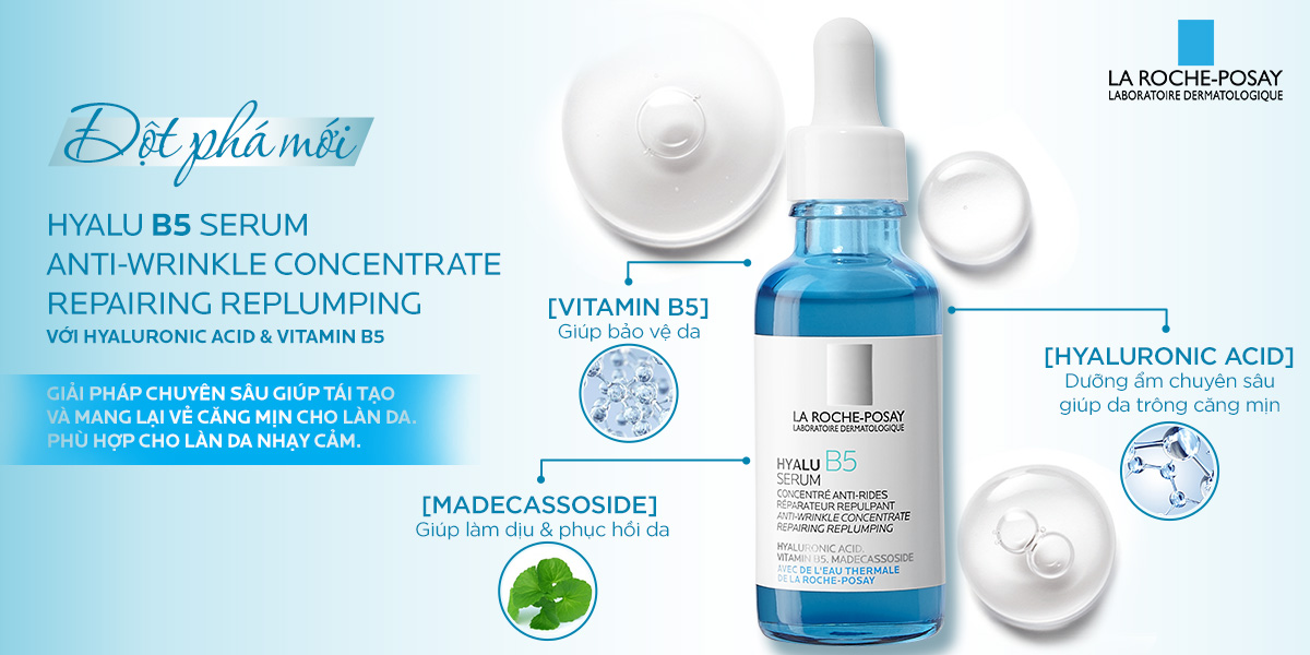 Serum La Roche-Posay Giúp Phục Hồi Da 30ml Serum La Roche-Posay Giúp Tái Tạo & Phục Hồi Da 30ml Hyalu B5 Serum