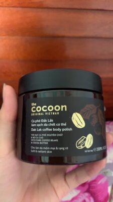 Tẩy tế bào chết tại nhà cho body Cà phê Đắk lắk làm sạch da chết COCOON 200ml 