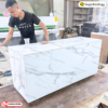 Quầy Lễ Tân Vân Đá Trắng Loang