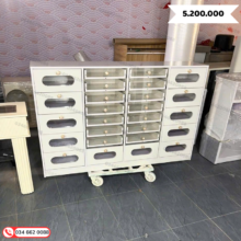 Tủ nail mica nhiều ngăn